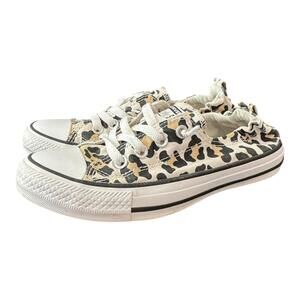 Converse Chuck Taylor All Star Low Top Slip Leopard Print Canvas Sneakers Sz 7